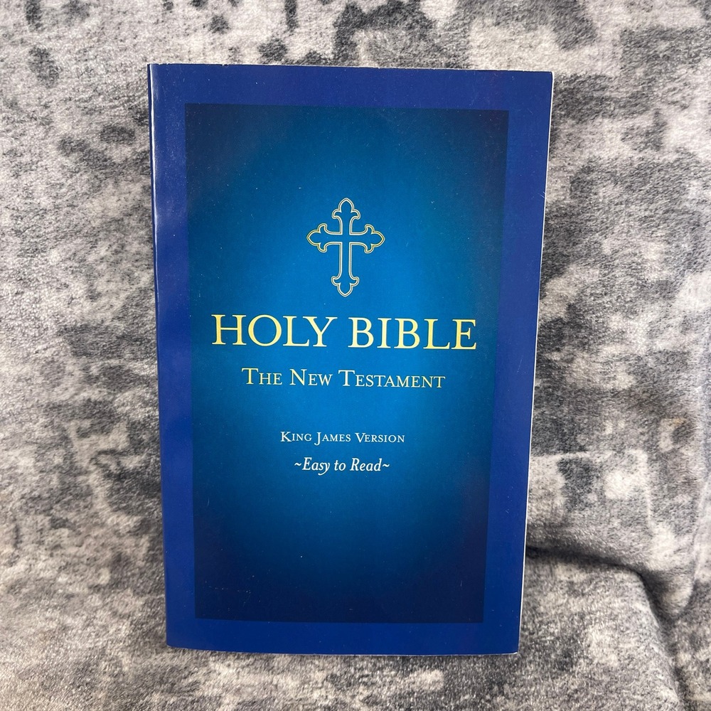 Holy Bible The New Testament King James Version KJV Easy to Read Paperback Blue